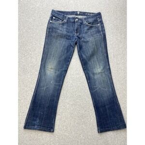 7 For All Mankind Womens‎ Jeans *30x25 Blue Dark Washed A Packet Bootcut USA